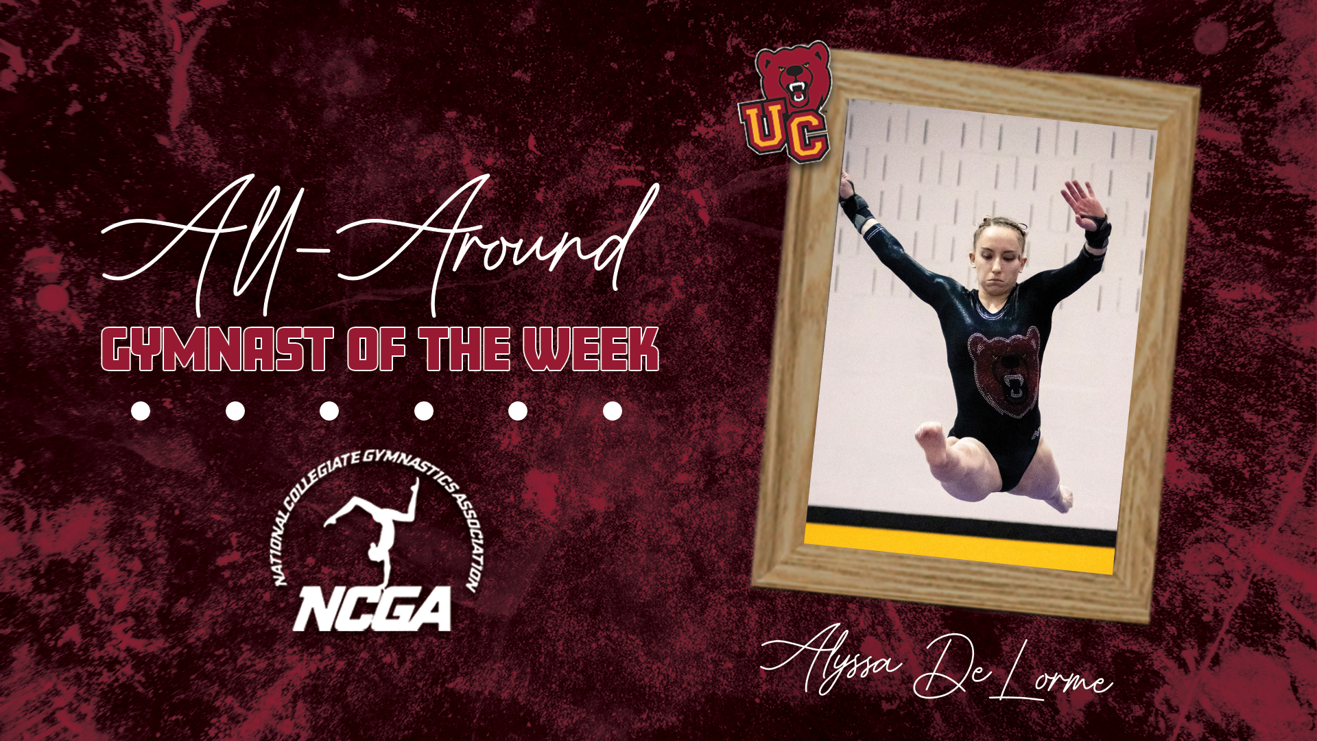 DeLorme Earns Second-Straight NCGA East Region All-Around Gymnast of the Week Honor