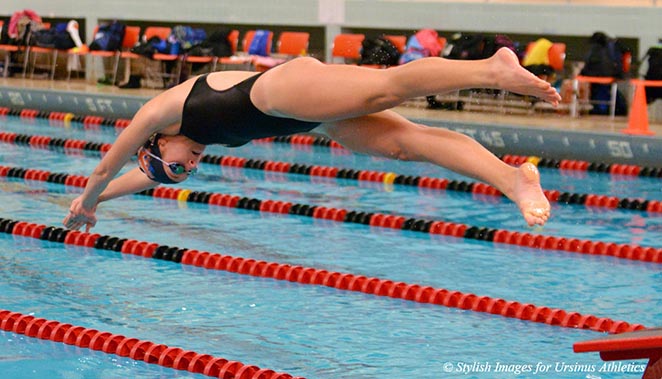 Women's Swimming wins opener, 111-90, over Dickinson