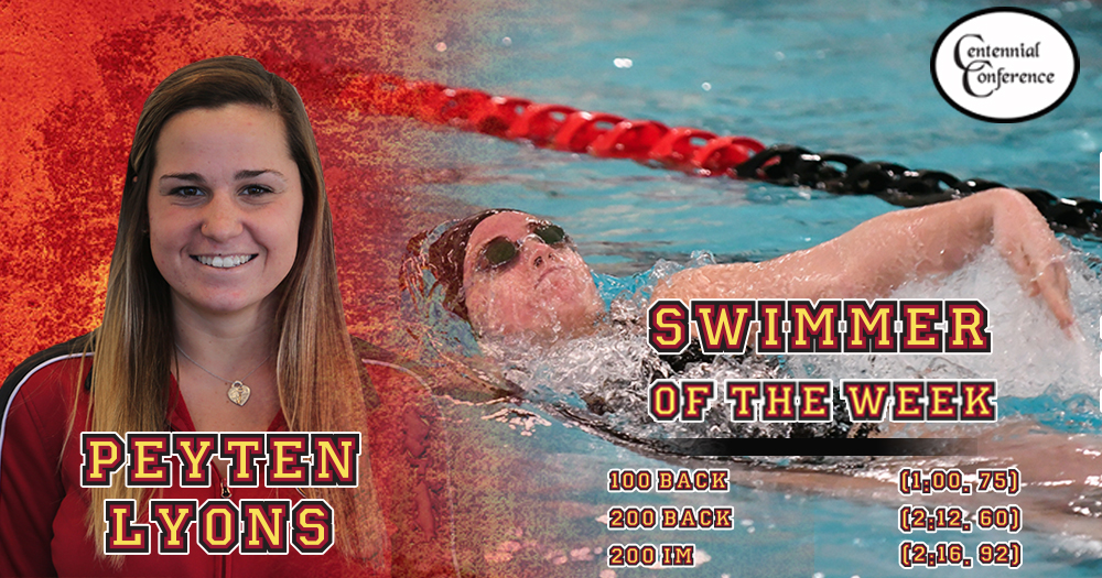 Lyons Selected CC Swimmer of the Week