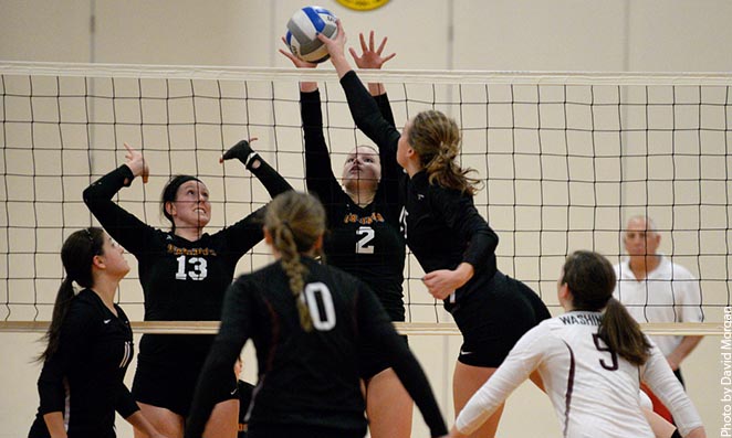 Volleyball downed by Shorewomen, 3-0