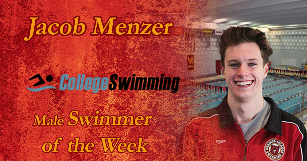 Menzer Collects Weekly Honor from Collegeswimming.com