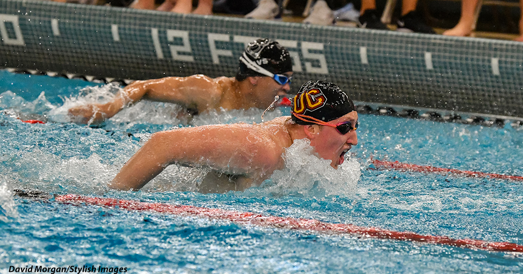 Men's Swimming Goes Down to Swarthmore