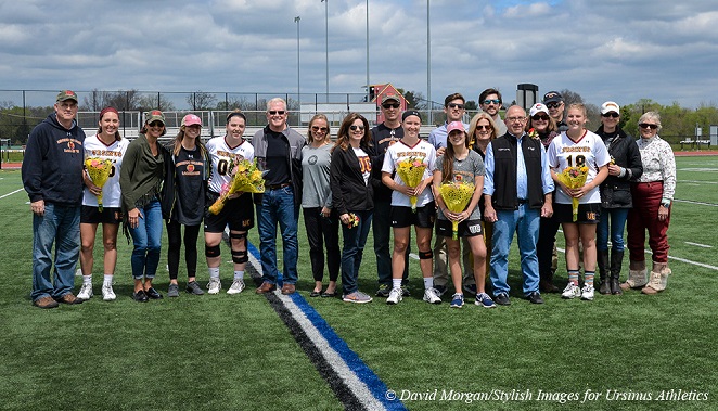 Women's Lacrosse Storms Past Mules on Senior Day