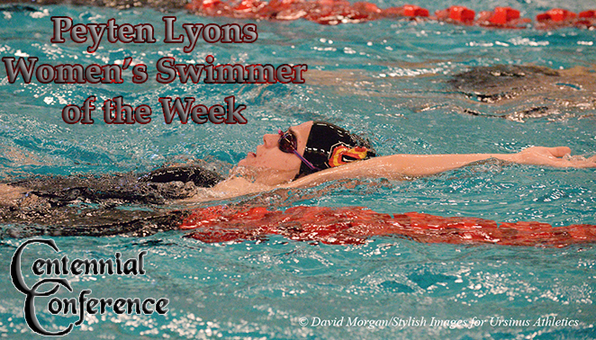 Lyons Selected CC Women's Swimmer of the Week