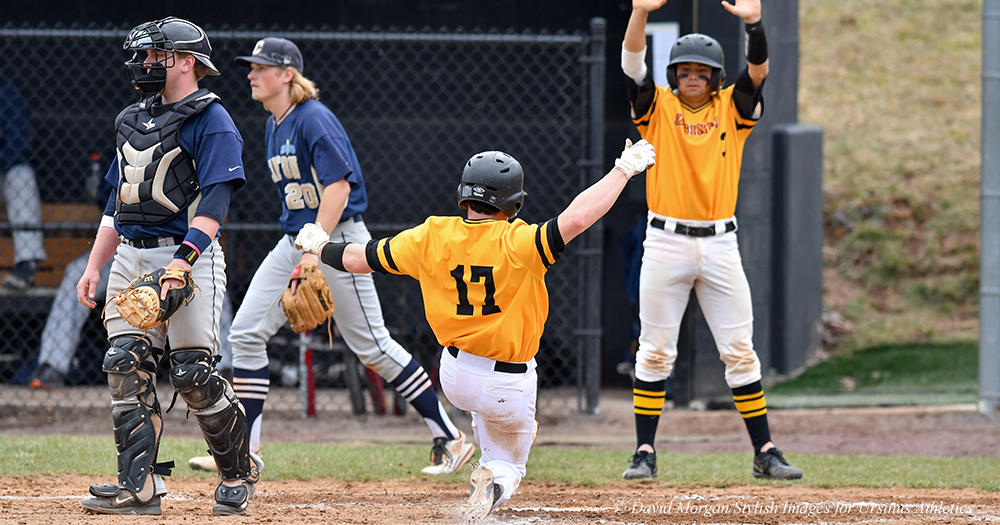 Baseball Clinches Sweep with Late Outburst