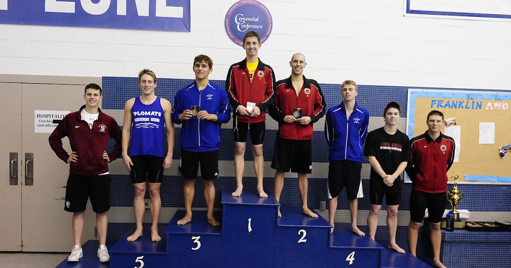 Men's Swimming Takes Third at CC Championship