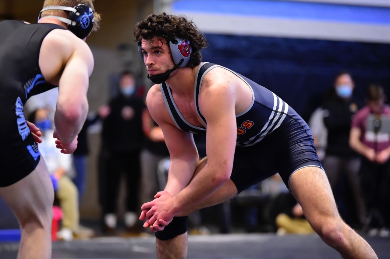 Wrestling Finishes Third at Conferences, Nagle Earns CC Crown.